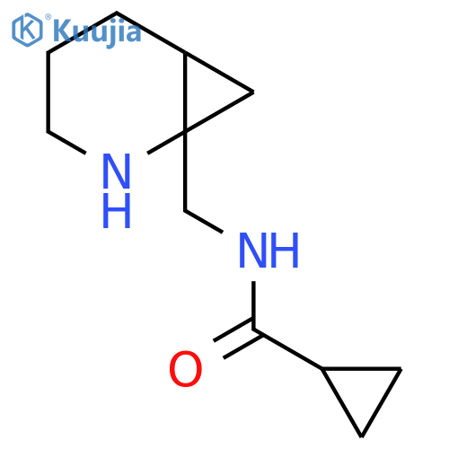 N-({2-azabicyclo[4.1.0]heptan-1-yl}methyl)cyclopropanecarboxamide structure