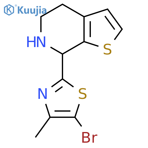 5-bromo-4-methyl-2-{4H,5H,6H,7H-thieno2,3-cpyridin-7-yl}-1,3-thiazole structure