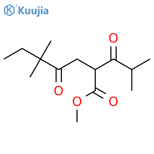 methyl 5,5-dimethyl-2-(2-methylpropanoyl)-4-oxoheptanoate structure