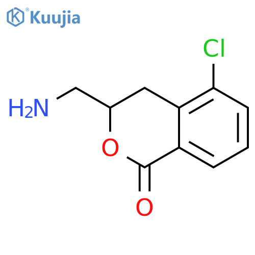 1H-2-Benzopyran-1-one, 3-(aminomethyl)-5-chloro-3,4-dihydro- structure