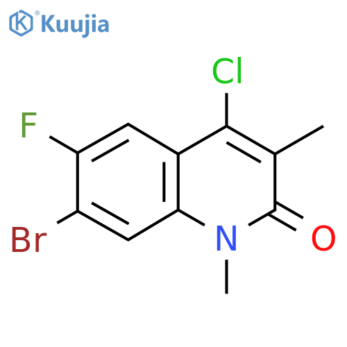 7-bromo-4-chloro-6-fluoro-1,3-dimethyl-1,2-dihydroquinolin-2-one structure