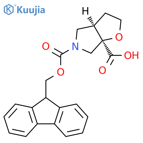 rac-(3aR,6aR)-5-{(9H-fluoren-9-yl)methoxycarbonyl}-hexahydro-2H-furo2,3-cpyrrole-6a-carboxylic acid structure