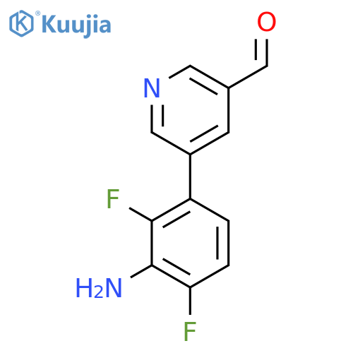 5-(3-Amino-2,4-difluorophenyl)pyridine-3-carbaldehyde structure