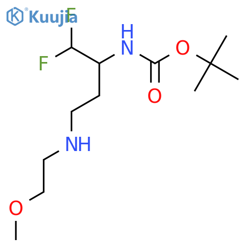 tert-butyl N-{1,1-difluoro-4-[(2-methoxyethyl)amino]butan-2-yl}carbamate structure