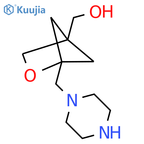 {1-[(Piperazin-1-yl)methyl]-2-oxabicyclo[2.1.1]hexan-4-yl}methanol structure