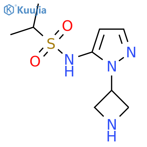 N-1-(azetidin-3-yl)-1H-pyrazol-5-ylpropane-2-sulfonamide structure