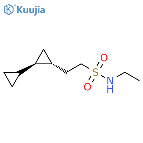 [1,1'-Bicyclopropyl]-2-ethanesulfonamide, N-ethyl-, (1R,2R)-rel- structure