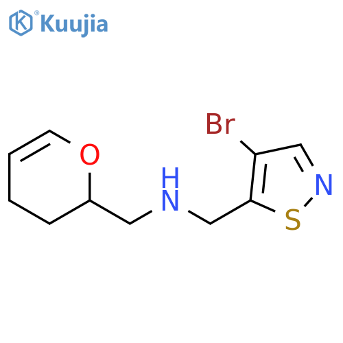 5-Isothiazolemethanamine, 4-bromo-N-[(3,4-dihydro-2H-pyran-2-yl)methyl]- structure