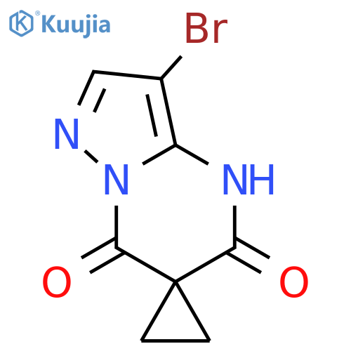 3'-bromo-5'-hydroxy-7'H-spirocyclopropane-1,6'-pyrazolo1,5-apyrimidine-7'-one structure