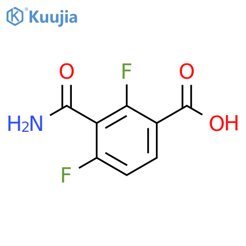 Benzoic acid, 3-(aminocarbonyl)-2,4-difluoro- structure