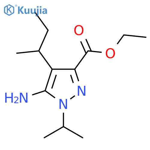 ethyl 5-amino-4-(butan-2-yl)-1-(propan-2-yl)-1H-pyrazole-3-carboxylate structure