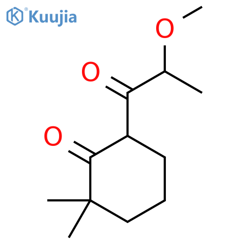 6-(2-methoxypropanoyl)-2,2-dimethylcyclohexan-1-one structure