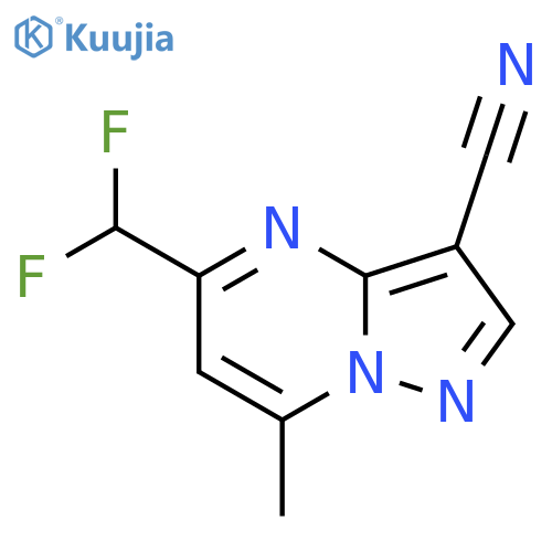 5-(difluoromethyl)-7-methylpyrazolo1,5-apyrimidine-3-carbonitrile structure