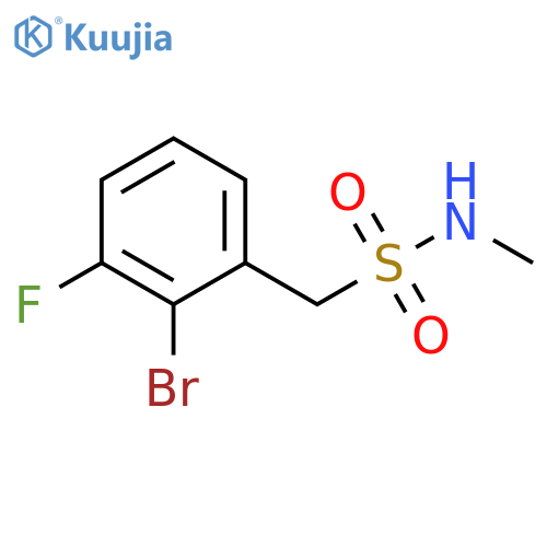 Benzenemethanesulfonamide, 2-bromo-3-fluoro-N-methyl- structure