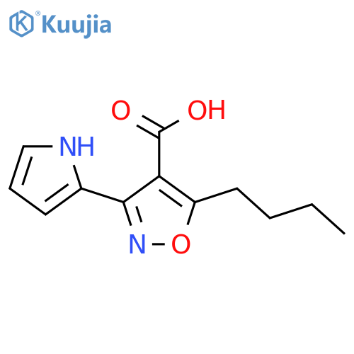 5-butyl-3-(1H-pyrrol-2-yl)-1,2-oxazole-4-carboxylic acid structure