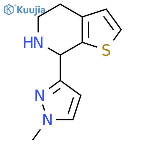 1-methyl-3-{4H,5H,6H,7H-thieno2,3-cpyridin-7-yl}-1H-pyrazole structure