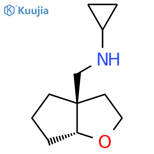 rac-N-{[(3aR,6aR)-hexahydro-2H-cyclopenta[b]furan-3a-yl]methyl}cyclopropanamine structure