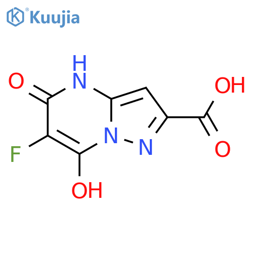 6-fluoro-5,7-dihydroxypyrazolo1,5-apyrimidine-2-carboxylic acid structure