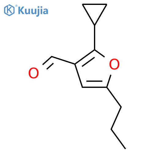 2-Cyclopropyl-5-propylfuran-3-carbaldehyde structure