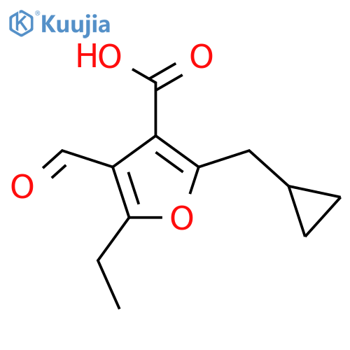2-(Cyclopropylmethyl)-5-ethyl-4-formylfuran-3-carboxylic acid structure