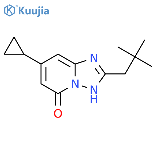 7-cyclopropyl-2-(2,2-dimethylpropyl)-1,2,4triazolo1,5-apyridin-5-ol structure