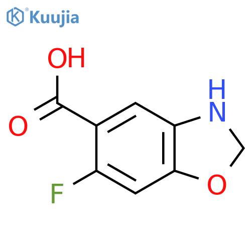 6-Fluoro-2,3-dihydro-1,3-benzoxazole-5-carboxylic acid structure