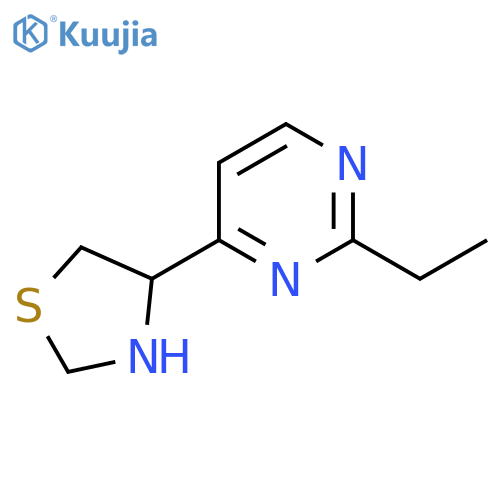 2-Ethyl-4-(1,3-thiazolidin-4-yl)pyrimidine structure