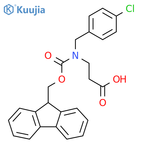 3-{(4-chlorophenyl)methyl({(9H-fluoren-9-yl)methoxycarbonyl})amino}propanoic acid structure