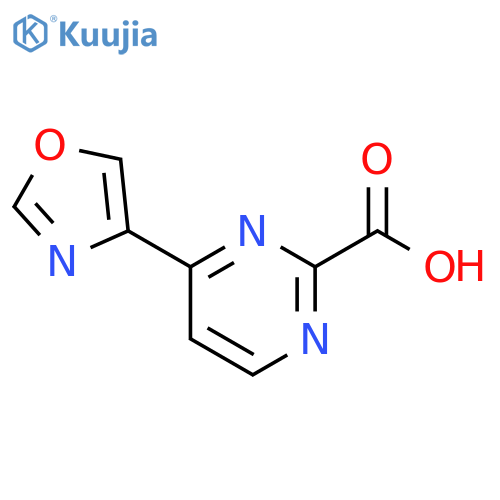4-(1,3-Oxazol-4-yl)pyrimidine-2-carboxylic acid structure
