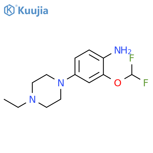 2-(Difluoromethoxy)-4-(4-ethylpiperazin-1-yl)aniline structure