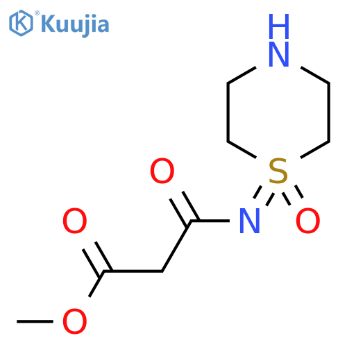 methyl 2-(1-oxo-1lambda6-thiomorpholin-1-ylidene)carbamoylacetate structure