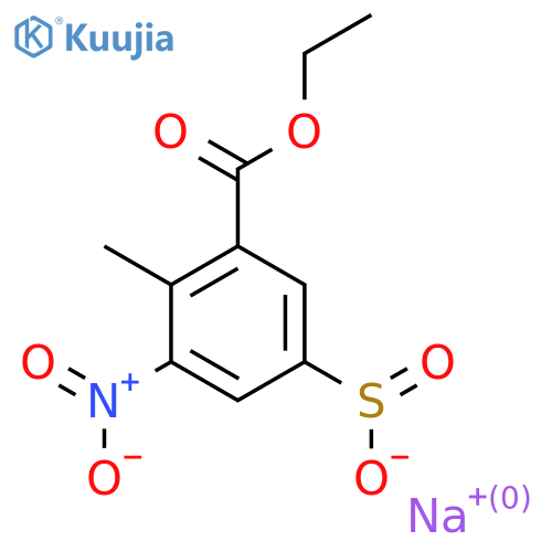 Sodium 3-(ethoxycarbonyl)-4-methyl-5-nitrobenzene-1-sulfinate structure