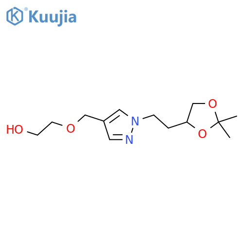 2-({1-2-(2,2-dimethyl-1,3-dioxolan-4-yl)ethyl-1H-pyrazol-4-yl}methoxy)ethan-1-ol structure