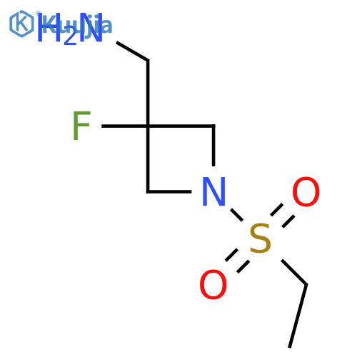 1-(ethanesulfonyl)-3-fluoroazetidin-3-ylmethanamine structure