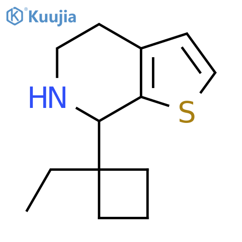7-(1-ethylcyclobutyl)-4H,5H,6H,7H-thieno2,3-cpyridine structure