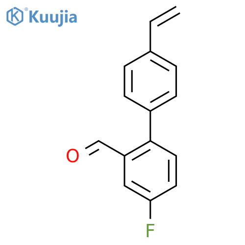 2-(4-ethenylphenyl)-5-fluorobenzaldehyde structure