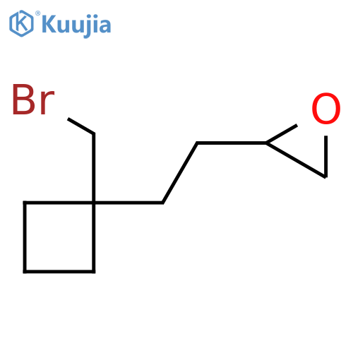 2-{2-[1-(Bromomethyl)cyclobutyl]ethyl}oxirane structure