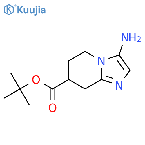 tert-butyl 3-amino-5H,6H,7H,8H-imidazo1,2-apyridine-7-carboxylate structure