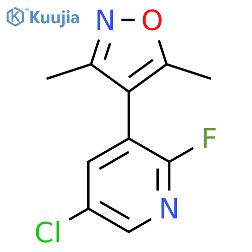 5-chloro-3-(dimethyl-1,2-oxazol-4-yl)-2-fluoropyridine structure