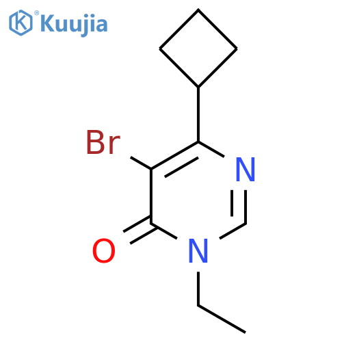 5-Bromo-6-cyclobutyl-3-ethyl-3,4-dihydropyrimidin-4-one structure