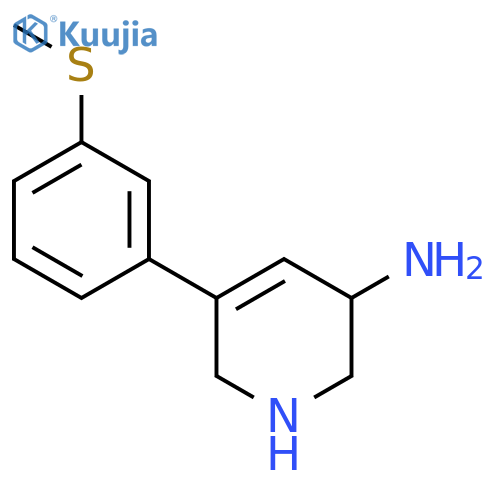 5-[3-(Methylsulfanyl)phenyl]-1,2,3,6-tetrahydropyridin-3-amine structure