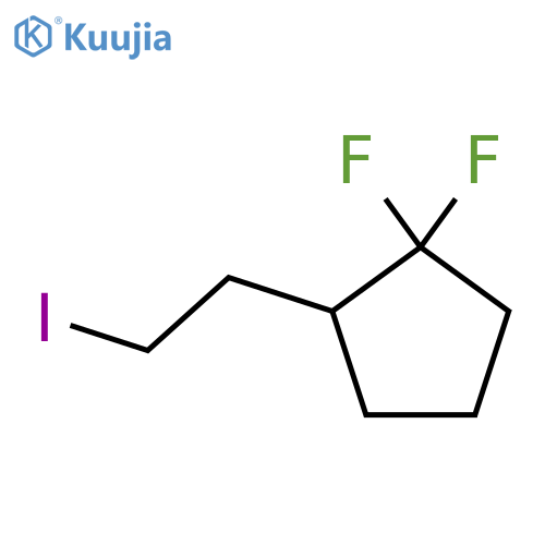 1,1-Difluoro-2-(2-iodoethyl)cyclopentane structure