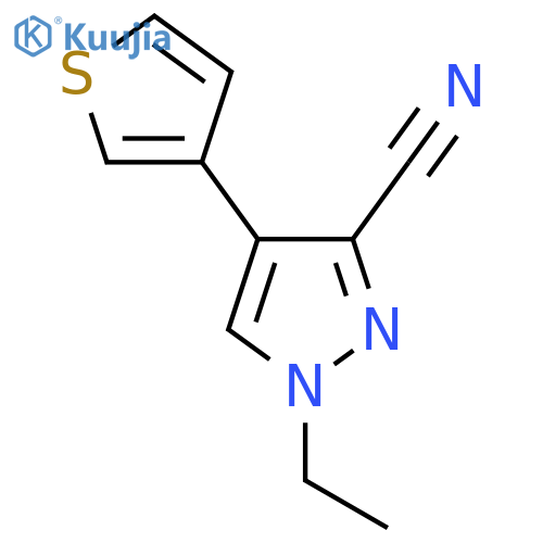 1-ethyl-4-(thiophen-3-yl)-1H-pyrazole-3-carbonitrile structure