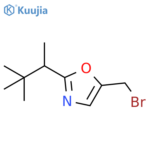 Oxazole, 5-(bromomethyl)-2-(1,2,2-trimethylpropyl)- structure