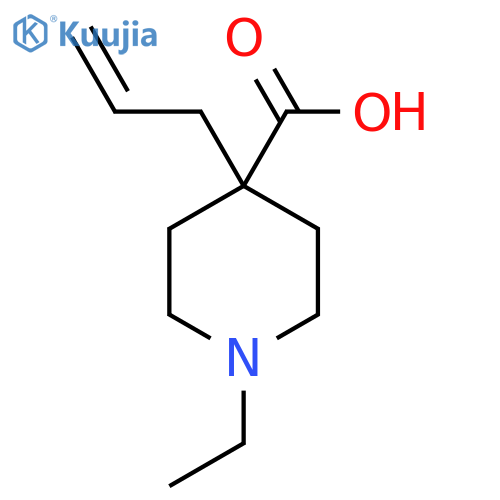 1-Ethyl-4-(prop-2-en-1-yl)piperidine-4-carboxylic acid structure