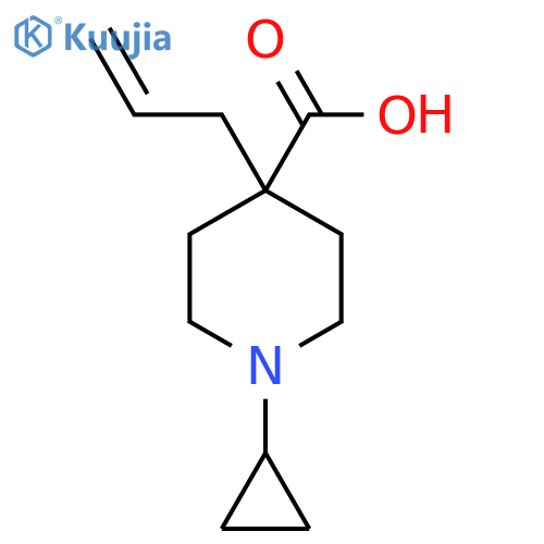 1-Cyclopropyl-4-(prop-2-en-1-yl)piperidine-4-carboxylic acid structure