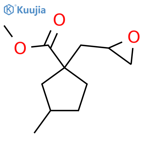 Methyl 3-methyl-1-[(oxiran-2-yl)methyl]cyclopentane-1-carboxylate structure