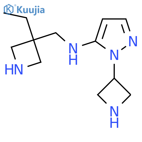 1-(azetidin-3-yl)-N-(3-ethylazetidin-3-yl)methyl-1H-pyrazol-5-amine structure