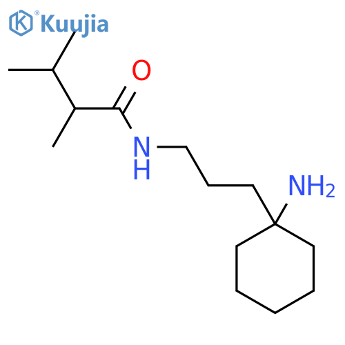 N-[3-(1-aminocyclohexyl)propyl]-2,3-dimethylbutanamide structure