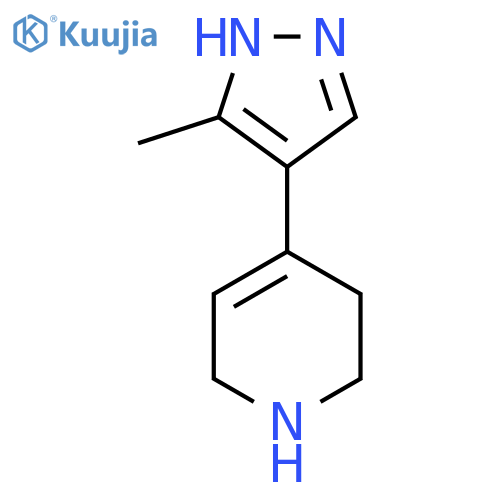 4-(3-methyl-1H-pyrazol-4-yl)-1,2,3,6-tetrahydropyridine structure